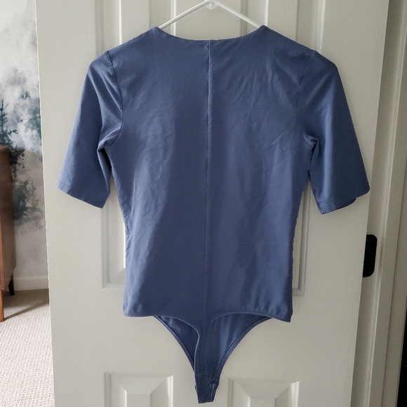 Everlane The Short-Sleeve Crew Neck Bodysuit, French Blue (S) - Picture 8 of 8